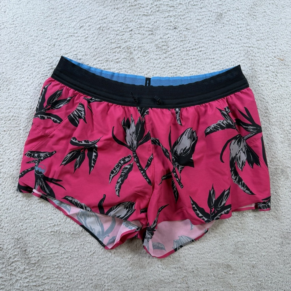 Janji AFO Shorts Women Small Pink Floral Athletic Running Performance Drawstring